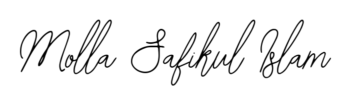 Style your name Molla Safikul Islam with confidence using Bearetta-2O07w signature design. Simple, elegant, and ready for immediate document use. Molla Safikul Islam signature style 12 images and pictures png