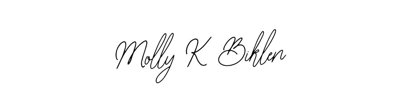 You should practise on your own different ways (Bearetta-2O07w) to write your name (Molly K Biklen) in signature. don't let someone else do it for you. Molly K Biklen signature style 12 images and pictures png