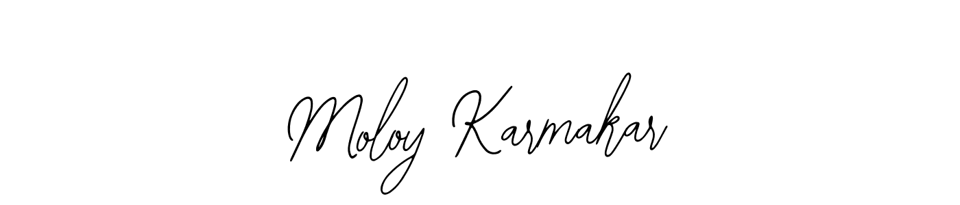You should practise on your own different ways (Bearetta-2O07w) to write your name (Moloy Karmakar) in signature. don't let someone else do it for you. Moloy Karmakar signature style 12 images and pictures png