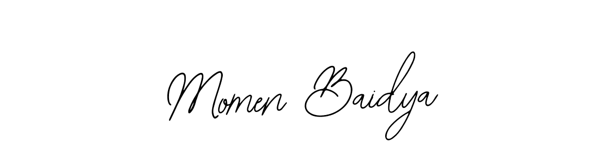 Make a beautiful signature design for name Momen Baidya. With this signature (Bearetta-2O07w) style, you can create a handwritten signature for free. Momen Baidya signature style 12 images and pictures png