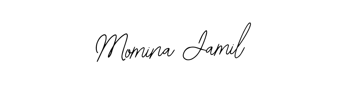 Also we have Momina Jamil name is the best signature style. Create professional handwritten signature collection using Bearetta-2O07w autograph style. Momina Jamil signature style 12 images and pictures png