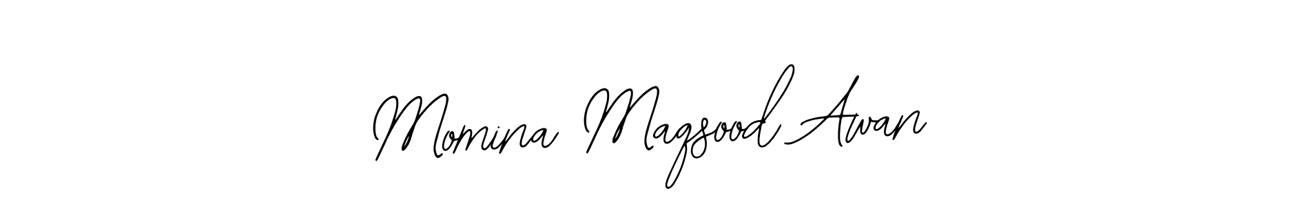 Make a beautiful signature design for name Momina Maqsood Awan. With this signature (Bearetta-2O07w) style, you can create a handwritten signature for free. Momina Maqsood Awan signature style 12 images and pictures png