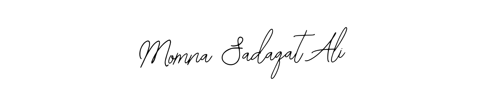Similarly Bearetta-2O07w is the best handwritten signature design. Signature creator online .You can use it as an online autograph creator for name Momna Sadaqat Ali. Momna Sadaqat Ali signature style 12 images and pictures png