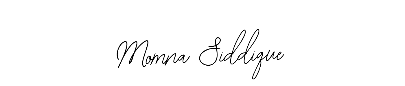 How to make Momna Siddique name signature. Use Bearetta-2O07w style for creating short signs online. This is the latest handwritten sign. Momna Siddique signature style 12 images and pictures png