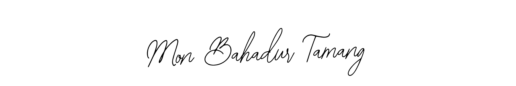 Design your own signature with our free online signature maker. With this signature software, you can create a handwritten (Bearetta-2O07w) signature for name Mon Bahadur Tamang. Mon Bahadur Tamang signature style 12 images and pictures png