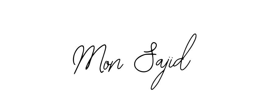 if you are searching for the best signature style for your name Mon Sajid. so please give up your signature search. here we have designed multiple signature styles  using Bearetta-2O07w. Mon Sajid signature style 12 images and pictures png