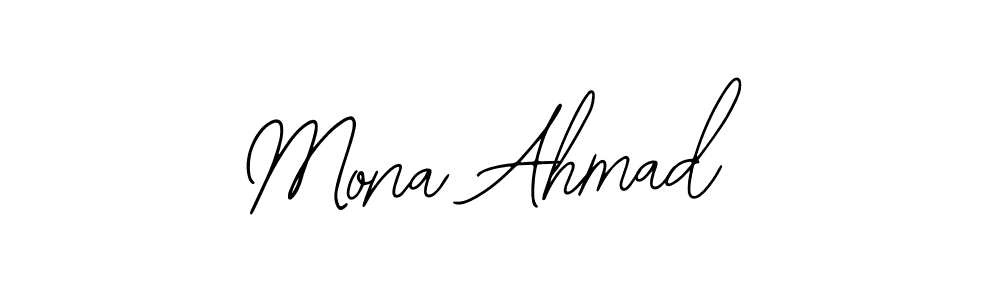 The best way (Bearetta-2O07w) to make a short signature is to pick only two or three words in your name. The name Mona Ahmad include a total of six letters. For converting this name. Mona Ahmad signature style 12 images and pictures png