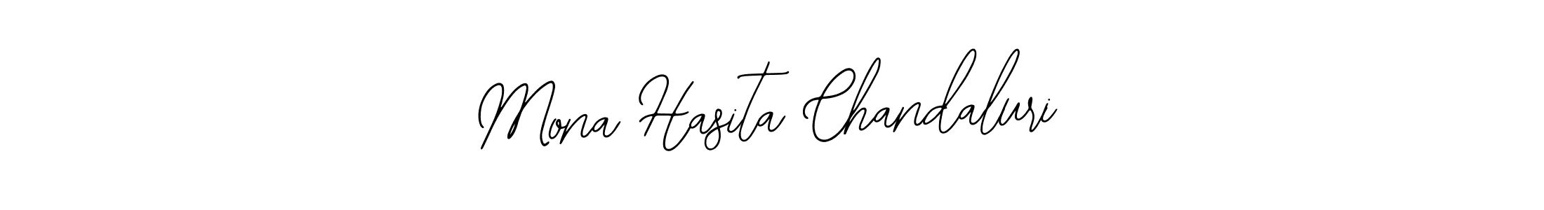 Create a beautiful signature design for name Mona Hasita Chandaluri. With this signature (Bearetta-2O07w) fonts, you can make a handwritten signature for free. Mona Hasita Chandaluri signature style 12 images and pictures png