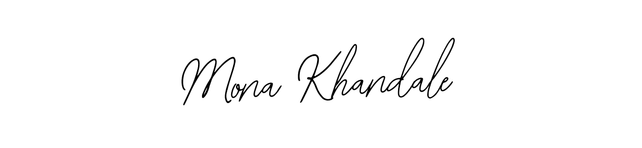 Similarly Bearetta-2O07w is the best handwritten signature design. Signature creator online .You can use it as an online autograph creator for name Mona Khandale. Mona Khandale signature style 12 images and pictures png