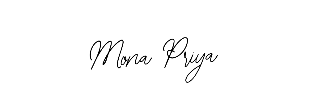 Also we have Mona Priya name is the best signature style. Create professional handwritten signature collection using Bearetta-2O07w autograph style. Mona Priya signature style 12 images and pictures png