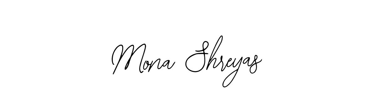 The best way (Bearetta-2O07w) to make a short signature is to pick only two or three words in your name. The name Mona Shreyas include a total of six letters. For converting this name. Mona Shreyas signature style 12 images and pictures png