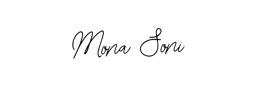 You should practise on your own different ways (Bearetta-2O07w) to write your name (Mona Soni) in signature. don't let someone else do it for you. Mona Soni signature style 12 images and pictures png