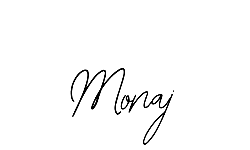 Also we have Monaj name is the best signature style. Create professional handwritten signature collection using Bearetta-2O07w autograph style. Monaj signature style 12 images and pictures png