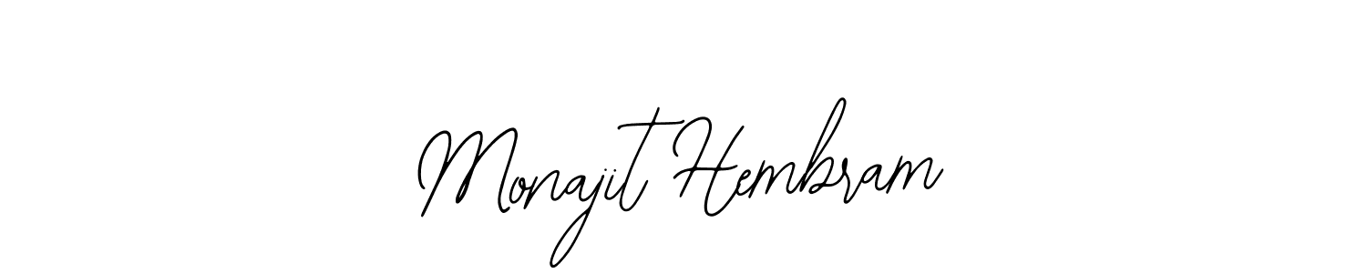 Create a beautiful signature design for name Monajit Hembram. With this signature (Bearetta-2O07w) fonts, you can make a handwritten signature for free. Monajit Hembram signature style 12 images and pictures png