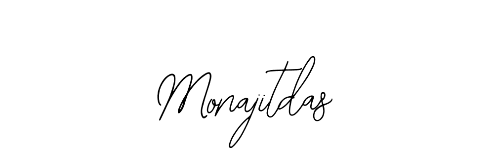 How to make Monajitdas name signature. Use Bearetta-2O07w style for creating short signs online. This is the latest handwritten sign. Monajitdas signature style 12 images and pictures png