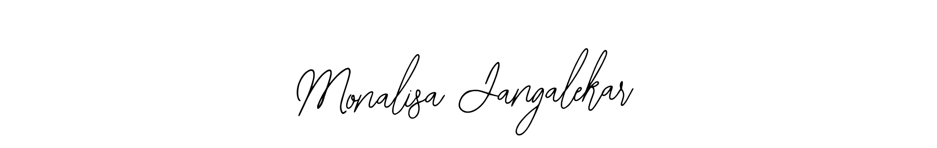 How to make Monalisa Jangalekar name signature. Use Bearetta-2O07w style for creating short signs online. This is the latest handwritten sign. Monalisa Jangalekar signature style 12 images and pictures png