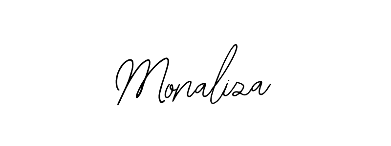 How to make Monaliza name signature. Use Bearetta-2O07w style for creating short signs online. This is the latest handwritten sign. Monaliza signature style 12 images and pictures png