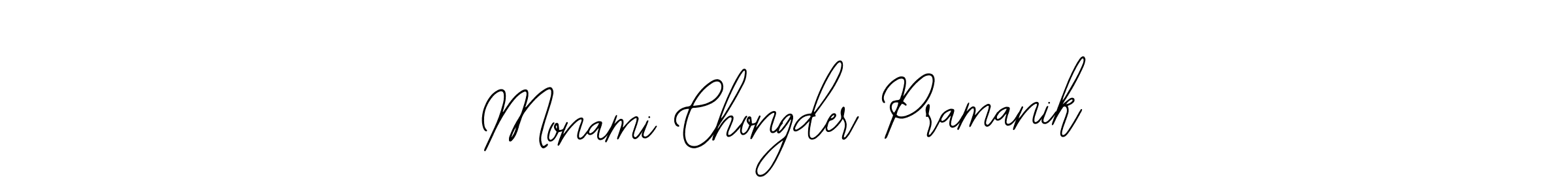 Make a beautiful signature design for name Monami Chongder Pramanik. With this signature (Bearetta-2O07w) style, you can create a handwritten signature for free. Monami Chongder Pramanik signature style 12 images and pictures png
