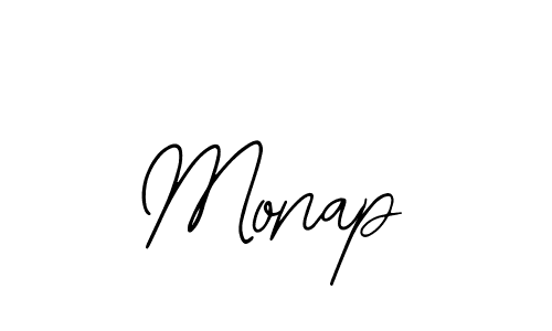 How to make Monap name signature. Use Bearetta-2O07w style for creating short signs online. This is the latest handwritten sign. Monap signature style 12 images and pictures png