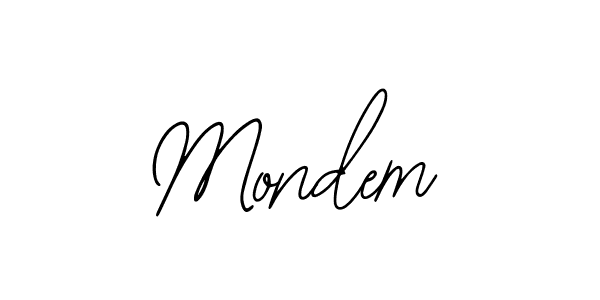 You should practise on your own different ways (Bearetta-2O07w) to write your name (Mondem) in signature. don't let someone else do it for you. Mondem signature style 12 images and pictures png