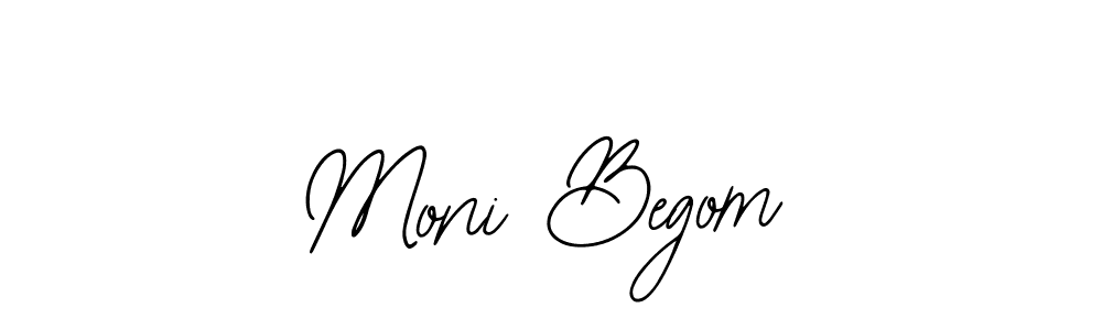 How to make Moni Begom name signature. Use Bearetta-2O07w style for creating short signs online. This is the latest handwritten sign. Moni Begom signature style 12 images and pictures png