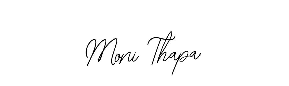 Design your own signature with our free online signature maker. With this signature software, you can create a handwritten (Bearetta-2O07w) signature for name Moni Thapa. Moni Thapa signature style 12 images and pictures png