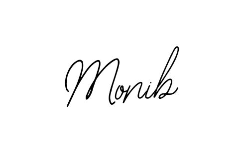 Use a signature maker to create a handwritten signature online. With this signature software, you can design (Bearetta-2O07w) your own signature for name Monib. Monib signature style 12 images and pictures png