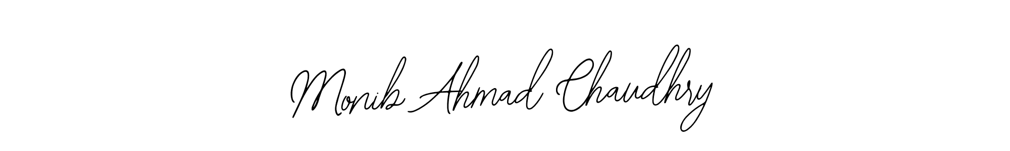 if you are searching for the best signature style for your name Monib Ahmad Chaudhry. so please give up your signature search. here we have designed multiple signature styles  using Bearetta-2O07w. Monib Ahmad Chaudhry signature style 12 images and pictures png