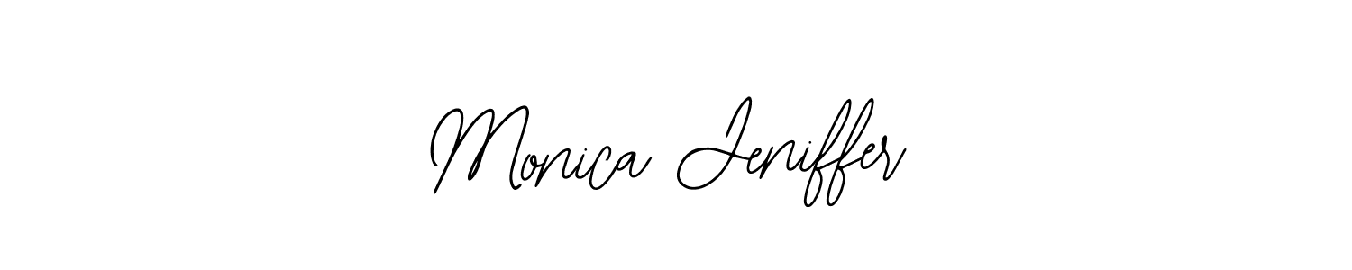 This is the best signature style for the Monica Jeniffer name. Also you like these signature font (Bearetta-2O07w). Mix name signature. Monica Jeniffer signature style 12 images and pictures png