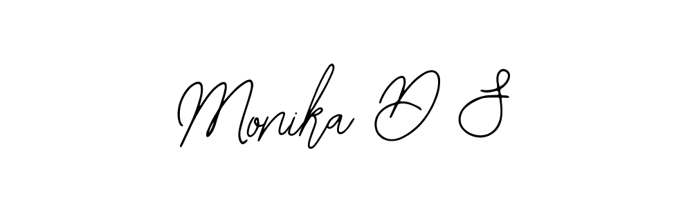 Also we have Monika D S name is the best signature style. Create professional handwritten signature collection using Bearetta-2O07w autograph style. Monika D S signature style 12 images and pictures png
