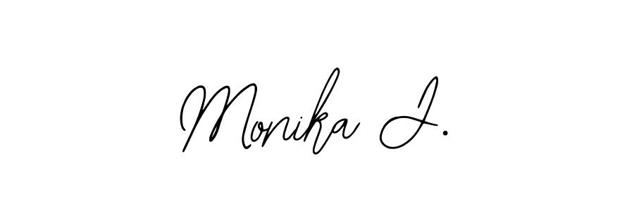 How to Draw Monika J. signature style? Bearetta-2O07w is a latest design signature styles for name Monika J.. Monika J. signature style 12 images and pictures png