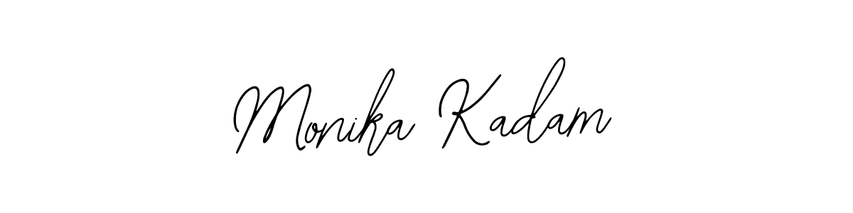 You should practise on your own different ways (Bearetta-2O07w) to write your name (Monika Kadam) in signature. don't let someone else do it for you. Monika Kadam signature style 12 images and pictures png