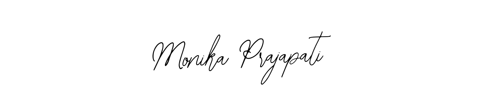You should practise on your own different ways (Bearetta-2O07w) to write your name (Monika Prajapati) in signature. don't let someone else do it for you. Monika Prajapati signature style 12 images and pictures png
