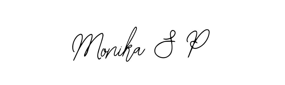 Design your own signature with our free online signature maker. With this signature software, you can create a handwritten (Bearetta-2O07w) signature for name Monika S P. Monika S P signature style 12 images and pictures png