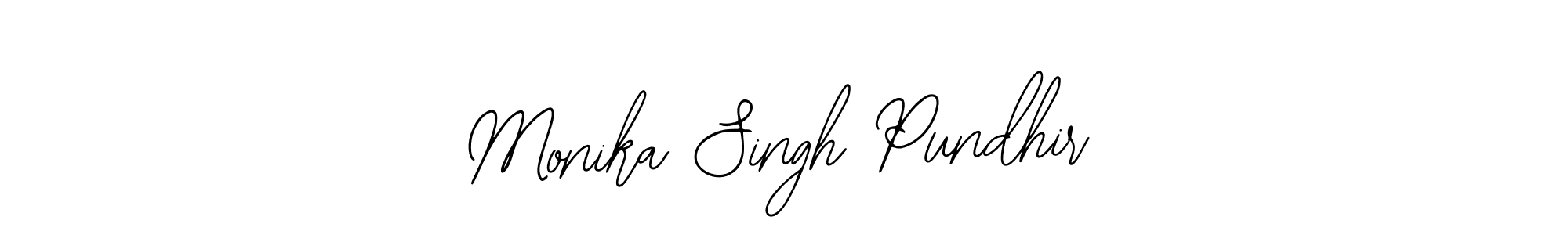 Monika Singh Pundhir stylish signature style. Best Handwritten Sign (Bearetta-2O07w) for my name. Handwritten Signature Collection Ideas for my name Monika Singh Pundhir. Monika Singh Pundhir signature style 12 images and pictures png