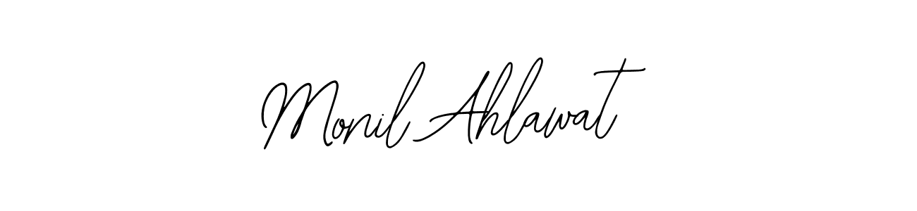 This is the best signature style for the Monil Ahlawat name. Also you like these signature font (Bearetta-2O07w). Mix name signature. Monil Ahlawat signature style 12 images and pictures png