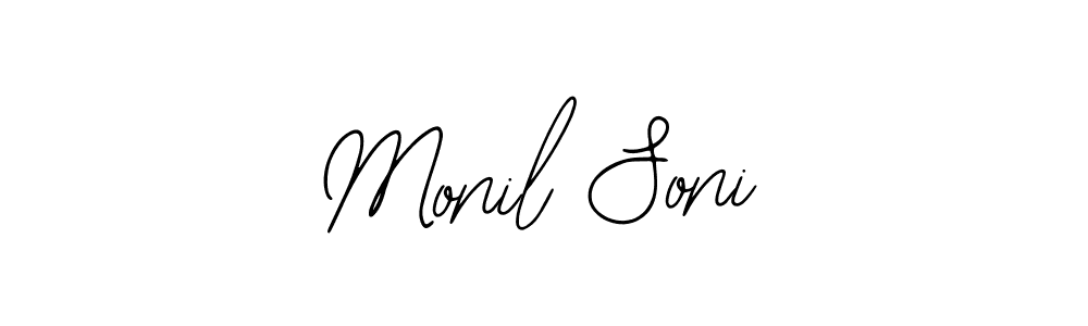 if you are searching for the best signature style for your name Monil Soni. so please give up your signature search. here we have designed multiple signature styles  using Bearetta-2O07w. Monil Soni signature style 12 images and pictures png