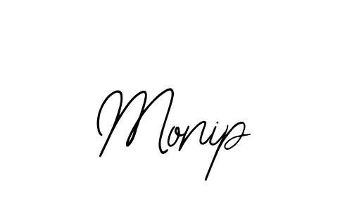 Use a signature maker to create a handwritten signature online. With this signature software, you can design (Bearetta-2O07w) your own signature for name Monip. Monip signature style 12 images and pictures png