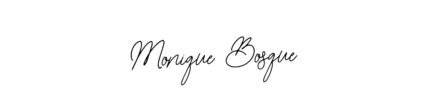 How to make Monique Bosque name signature. Use Bearetta-2O07w style for creating short signs online. This is the latest handwritten sign. Monique Bosque signature style 12 images and pictures png