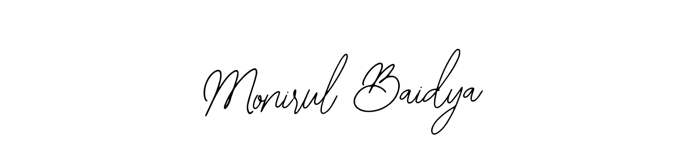 if you are searching for the best signature style for your name Monirul Baidya. so please give up your signature search. here we have designed multiple signature styles  using Bearetta-2O07w. Monirul Baidya signature style 12 images and pictures png