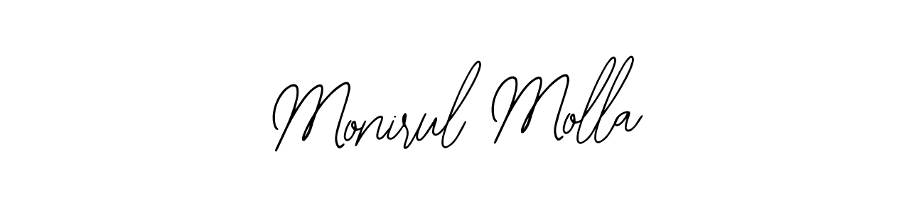 How to make Monirul Molla name signature. Use Bearetta-2O07w style for creating short signs online. This is the latest handwritten sign. Monirul Molla signature style 12 images and pictures png