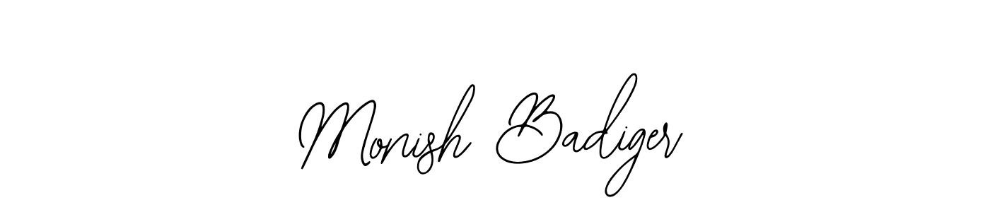Make a beautiful signature design for name Monish Badiger. With this signature (Bearetta-2O07w) style, you can create a handwritten signature for free. Monish Badiger signature style 12 images and pictures png