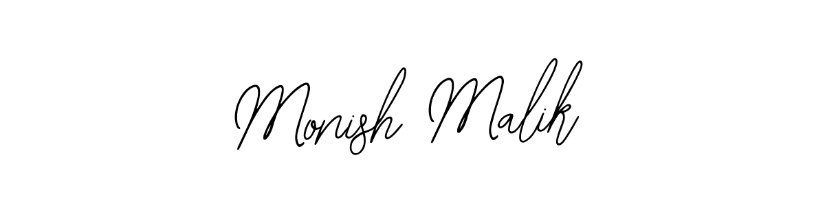 Similarly Bearetta-2O07w is the best handwritten signature design. Signature creator online .You can use it as an online autograph creator for name Monish Malik. Monish Malik signature style 12 images and pictures png