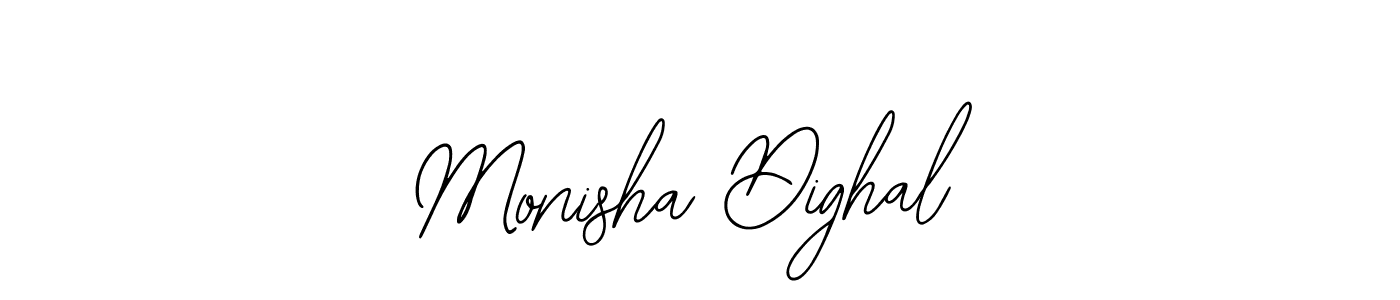 How to make Monisha Dighal name signature. Use Bearetta-2O07w style for creating short signs online. This is the latest handwritten sign. Monisha Dighal signature style 12 images and pictures png