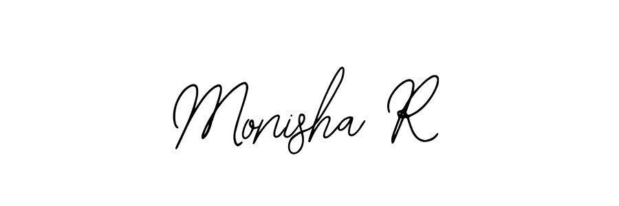 It looks lik you need a new signature style for name Monisha R. Design unique handwritten (Bearetta-2O07w) signature with our free signature maker in just a few clicks. Monisha R signature style 12 images and pictures png