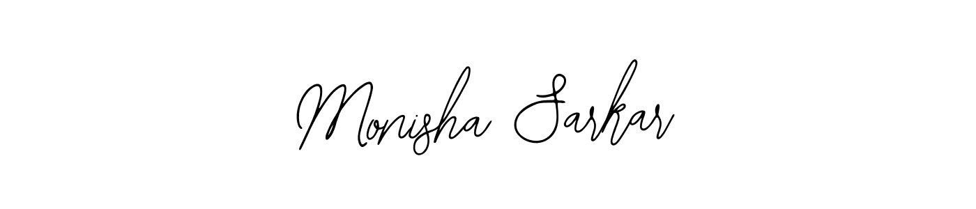 Make a beautiful signature design for name Monisha Sarkar. Use this online signature maker to create a handwritten signature for free. Monisha Sarkar signature style 12 images and pictures png