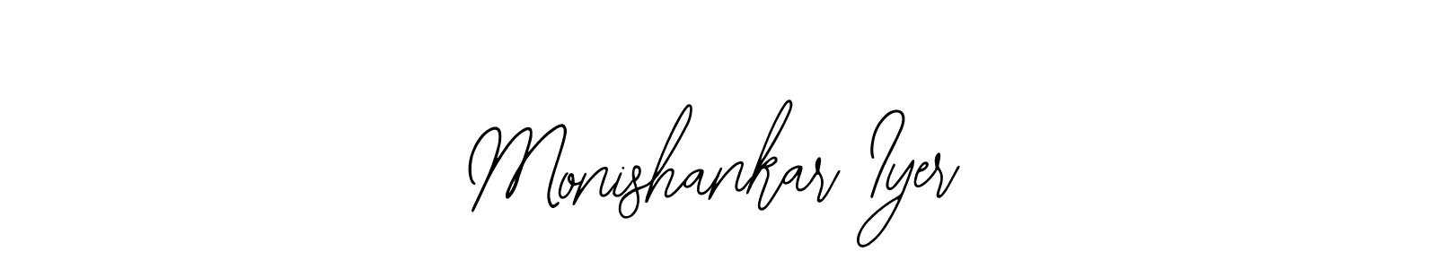 if you are searching for the best signature style for your name Monishankar Iyer. so please give up your signature search. here we have designed multiple signature styles  using Bearetta-2O07w. Monishankar Iyer signature style 12 images and pictures png