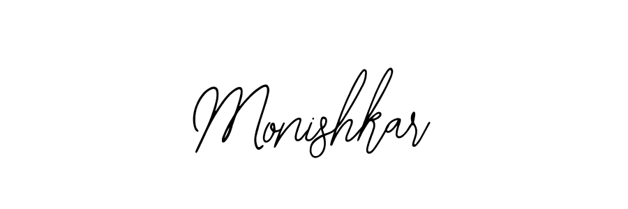 How to make Monishkar signature? Bearetta-2O07w is a professional autograph style. Create handwritten signature for Monishkar name. Monishkar signature style 12 images and pictures png