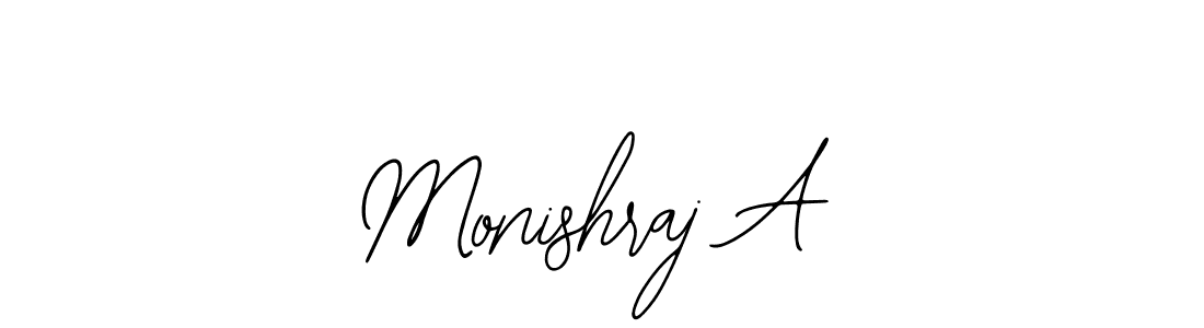 You can use this online signature creator to create a handwritten signature for the name Monishraj A. This is the best online autograph maker. Monishraj A signature style 12 images and pictures png