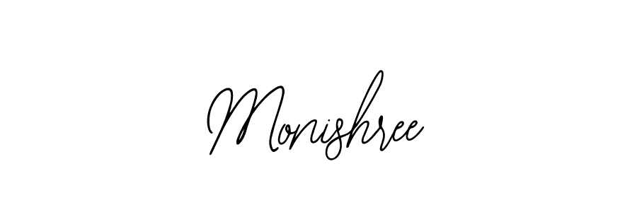 if you are searching for the best signature style for your name Monishree. so please give up your signature search. here we have designed multiple signature styles  using Bearetta-2O07w. Monishree signature style 12 images and pictures png